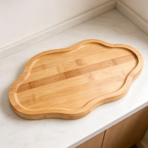 Cloud Wood Decorative Serving Tray